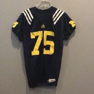 Adidas university of Michigan team issued jersey # 75 Jon Runyan Jr NCAA Giants